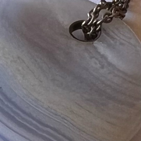 Rare, vintage PERETTI Tiffany & Co. stone disc 925 sterling pendant necklace - Picture 6 of 7